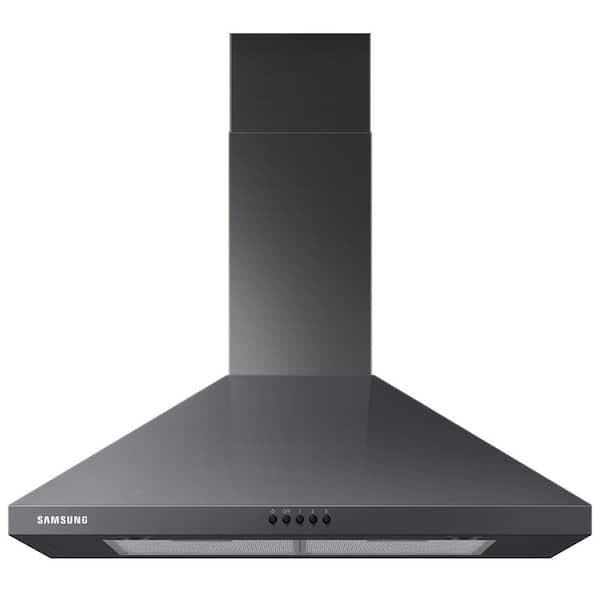 Samsung 30 in. Wall Mount Range Hood with LED Lighting in Fingerprint Resistant Black Stainless Steel