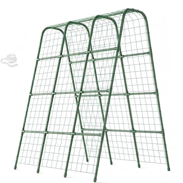 48 in. x 63 in. Cucumber Trellis Vertical Plant Support Green 1-Pack