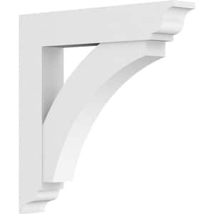 5 in. x 36 in. x 36 in. Thorton Bracket with Traditional Ends, Standard Architectural Grade PVC Bracket