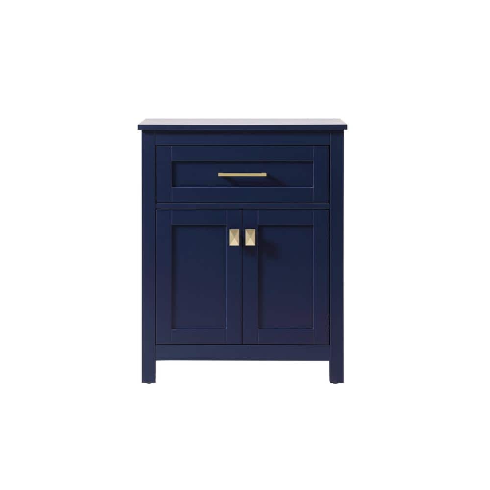 Timeless Home 24 in. W x 16 in. D x 30 in. H Blue Freestanding Linen Cabine