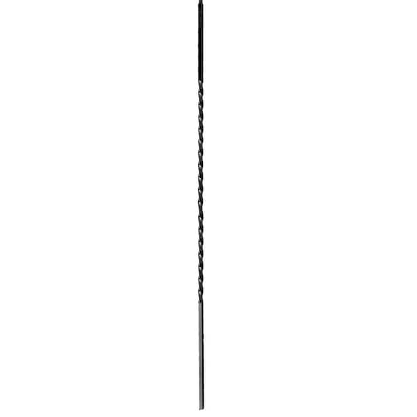 arteferro 44 in. x 1/2 in. 24 in. Single Twist Shadow Grey Powder Coated Wrought Iron Metal Stair Baluster