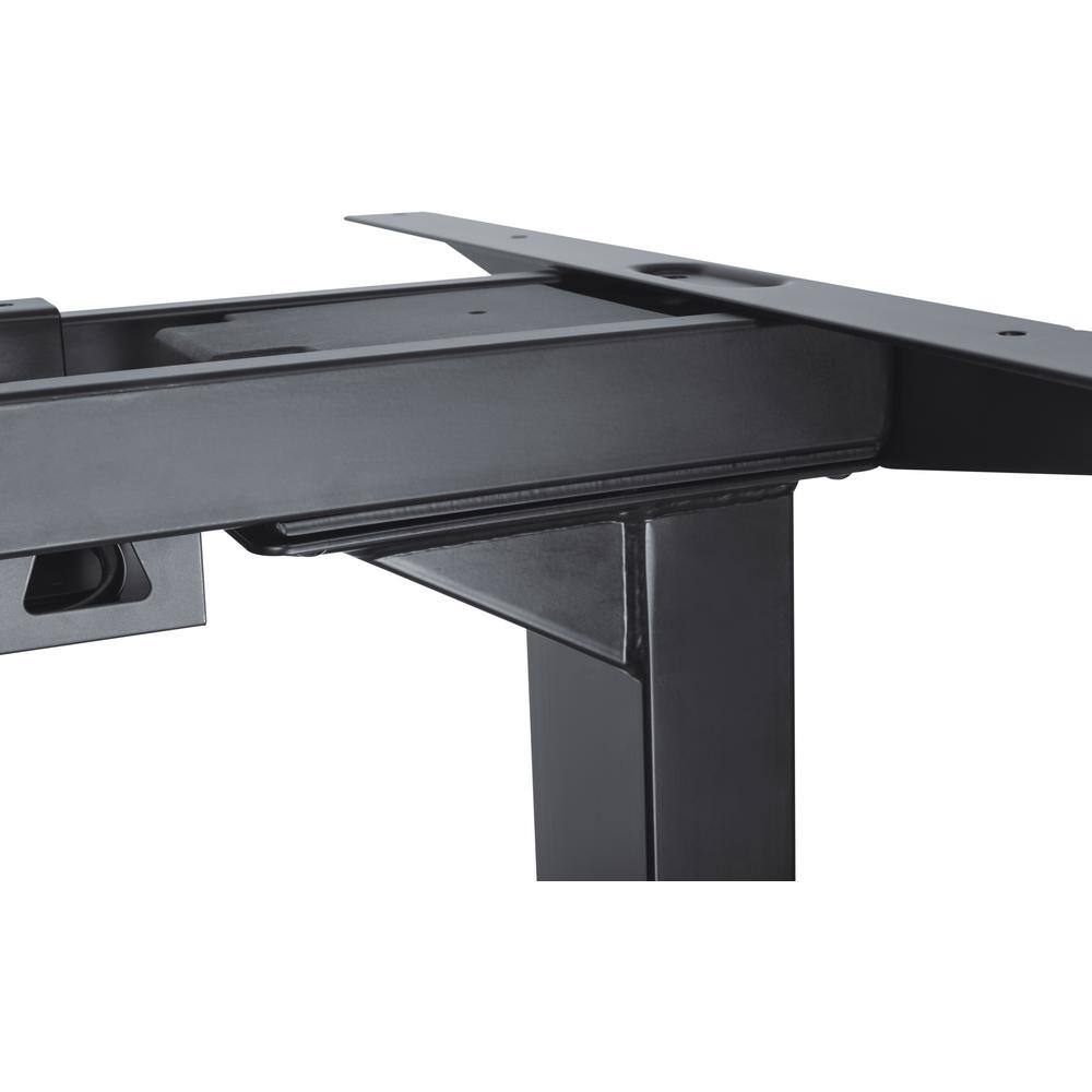 Black Adjustable Height Metal Sit-Stand Desk Frame