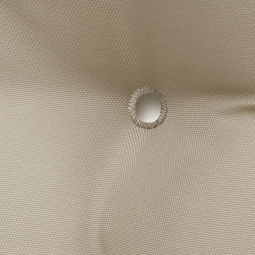 Beige Overstuffed Water-Resistant Outdoor Bench Cushion, 54" x 18"