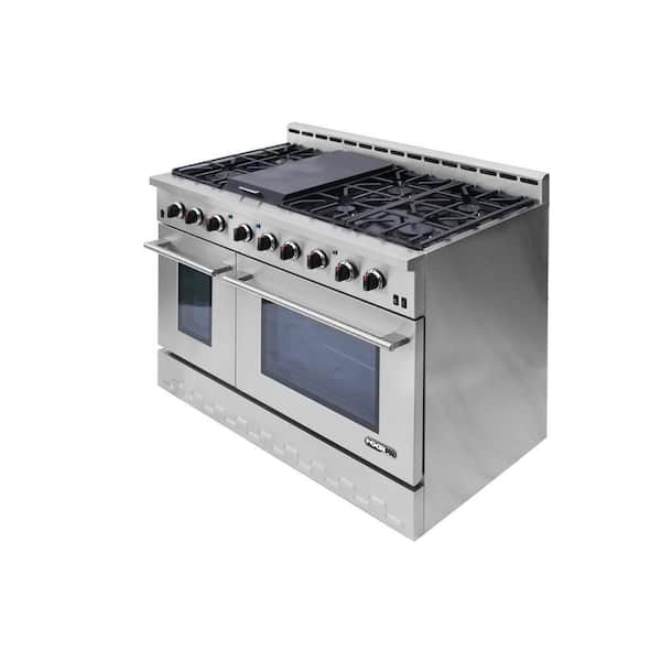 48” Stainless Steel Electric Stove with Standard Oven