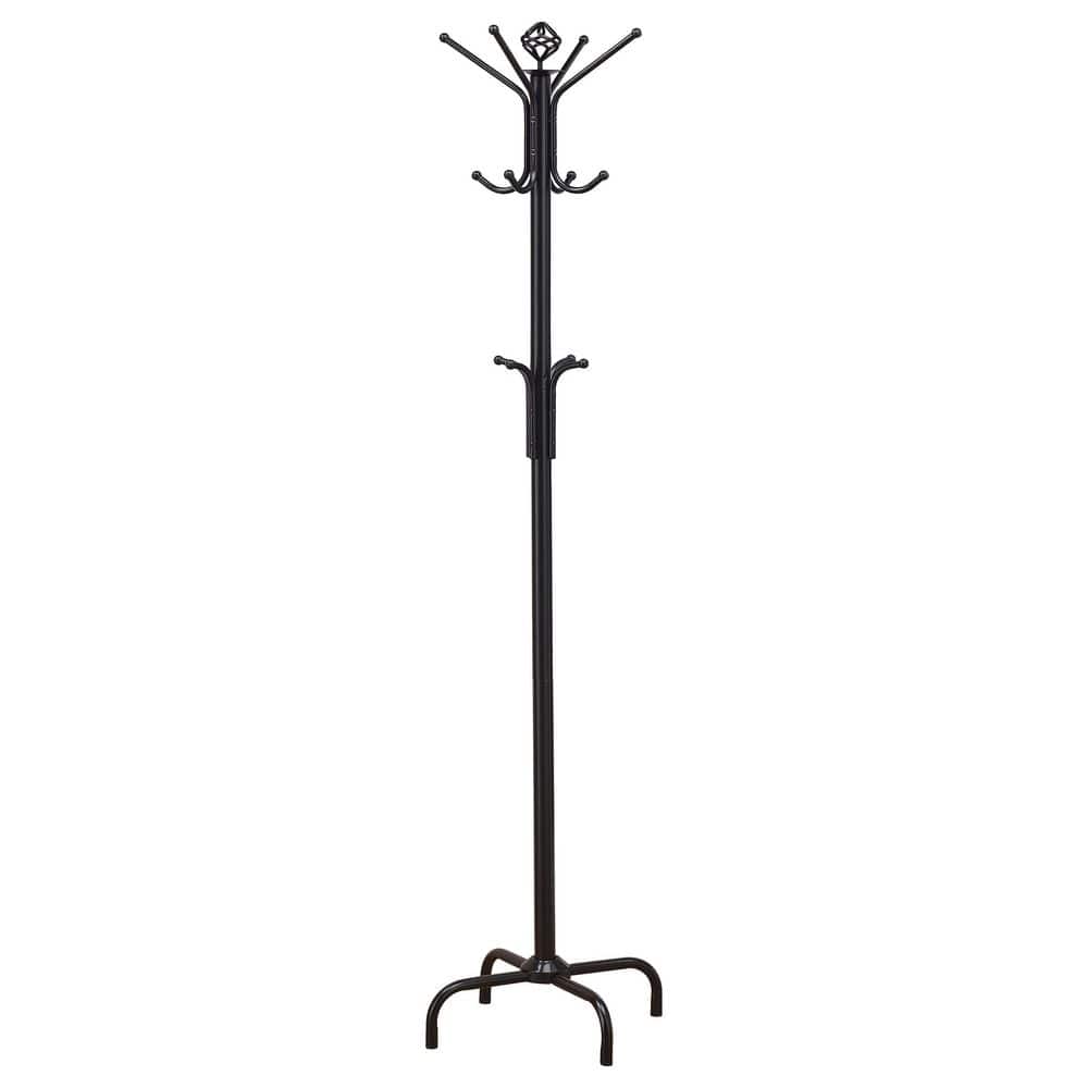 Coaster Black Coat Rack with 12-Hook