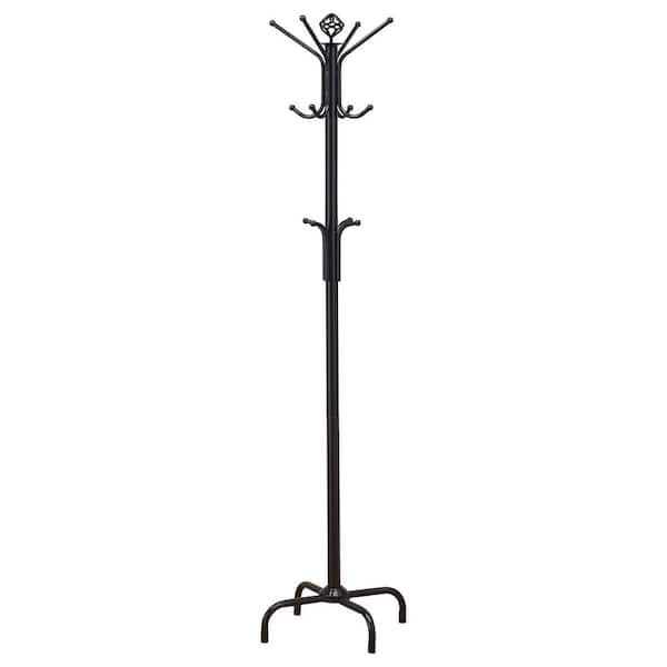 Black Coat Rack with 12-Hook