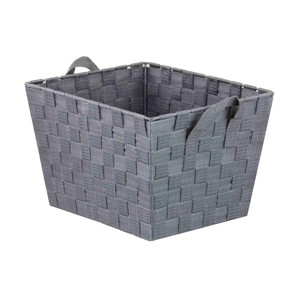 13 in. D x 13 in. H x 13 in. W Grey Fabric Cube Storage Bin 13 in. D x 13 in. H x 13 in. W Grey Fabric Cube Storage Bin