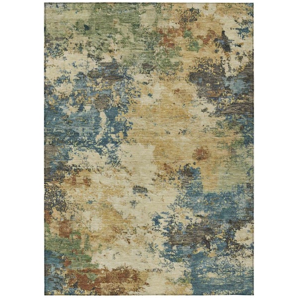 Chantille Machine Washable Indoor/Outdoor Abstract ACN2363 Beige 3 ft. x 4 ft. Area Rug