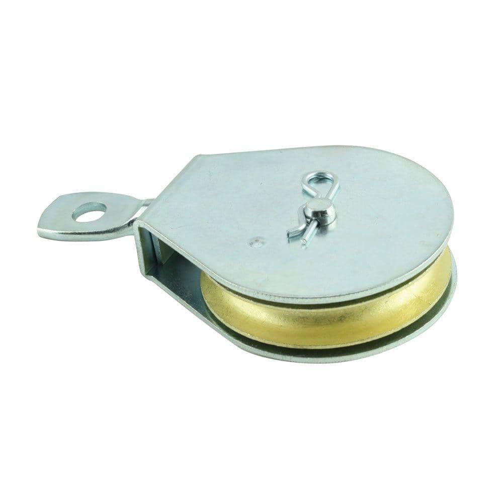 Haul Master Zinc Plated 1” Single Wheel Rope Pulley 