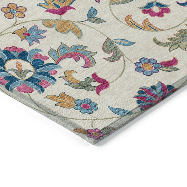 Chantille Machine Washable Indoor/Outdoor Abstract ACN1006 Linen 1 ft. 8 in. x 2 ft. 6 in. Area Rug