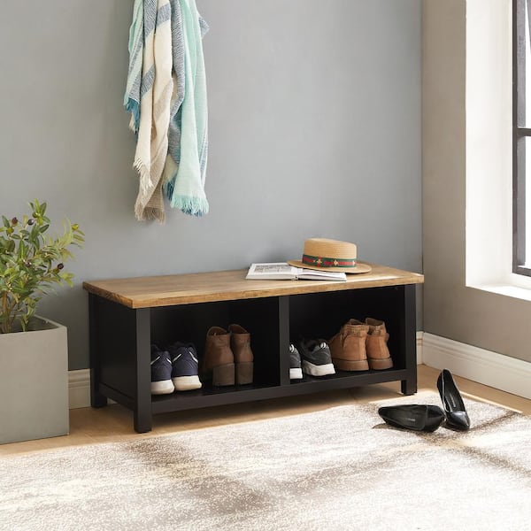 Unbranded Toby Black Entryway Dining Bench 42 in.