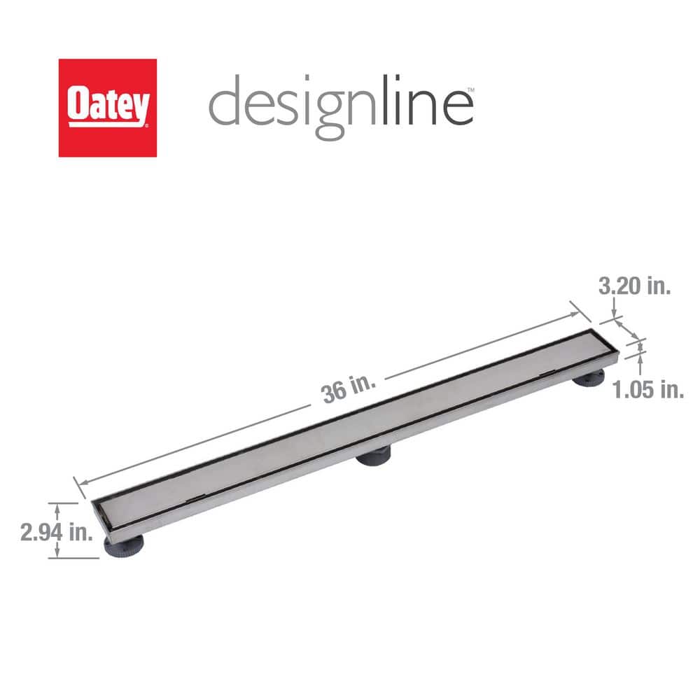 36" Stainless Steel Tile-In Linear Shower Drain