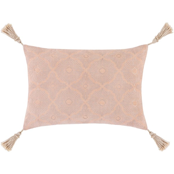 Artistic Weavers Hamlet Peach Embroidered Polyester Fill 13 in. x 20 in. Decorative Pillow