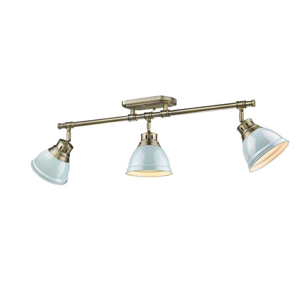Duncan AB 3-Light Aged Brass Semi-Flush Mount Light price history on PriceWatchPro