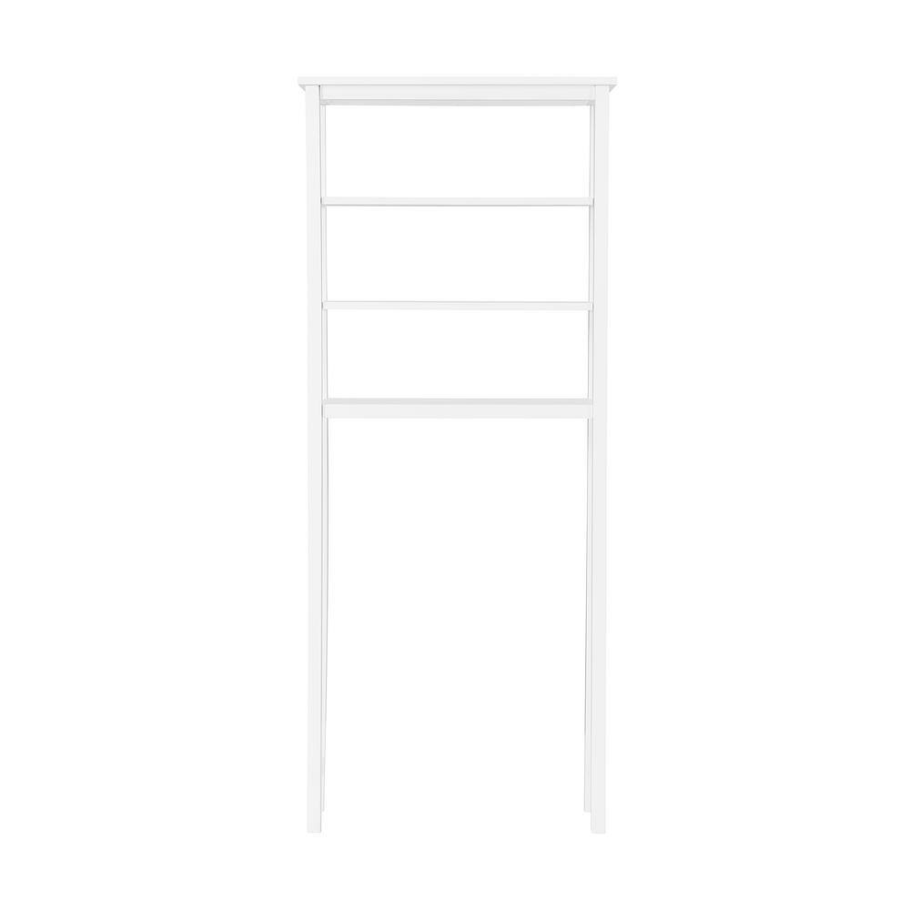 Dover 27 in. W Over Toilet Space Saver with Open Shelving in White