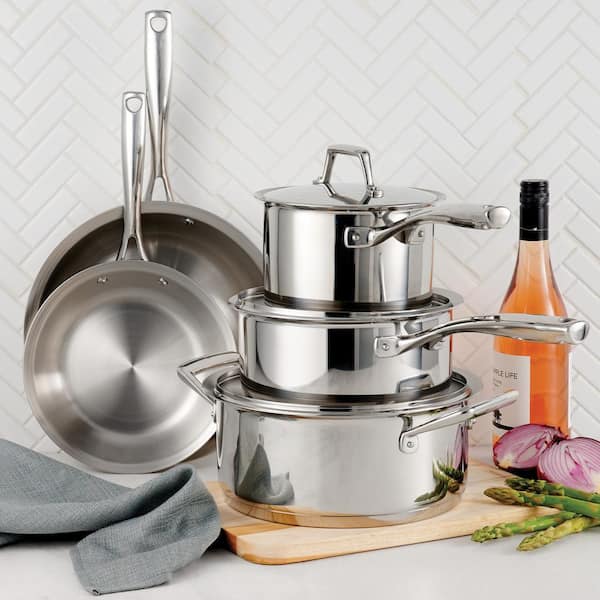 Tramontina Gourmet Prima 12-Piece Stainless Steel Cookware Set with Lids  80101/203DS - The Home Depot
