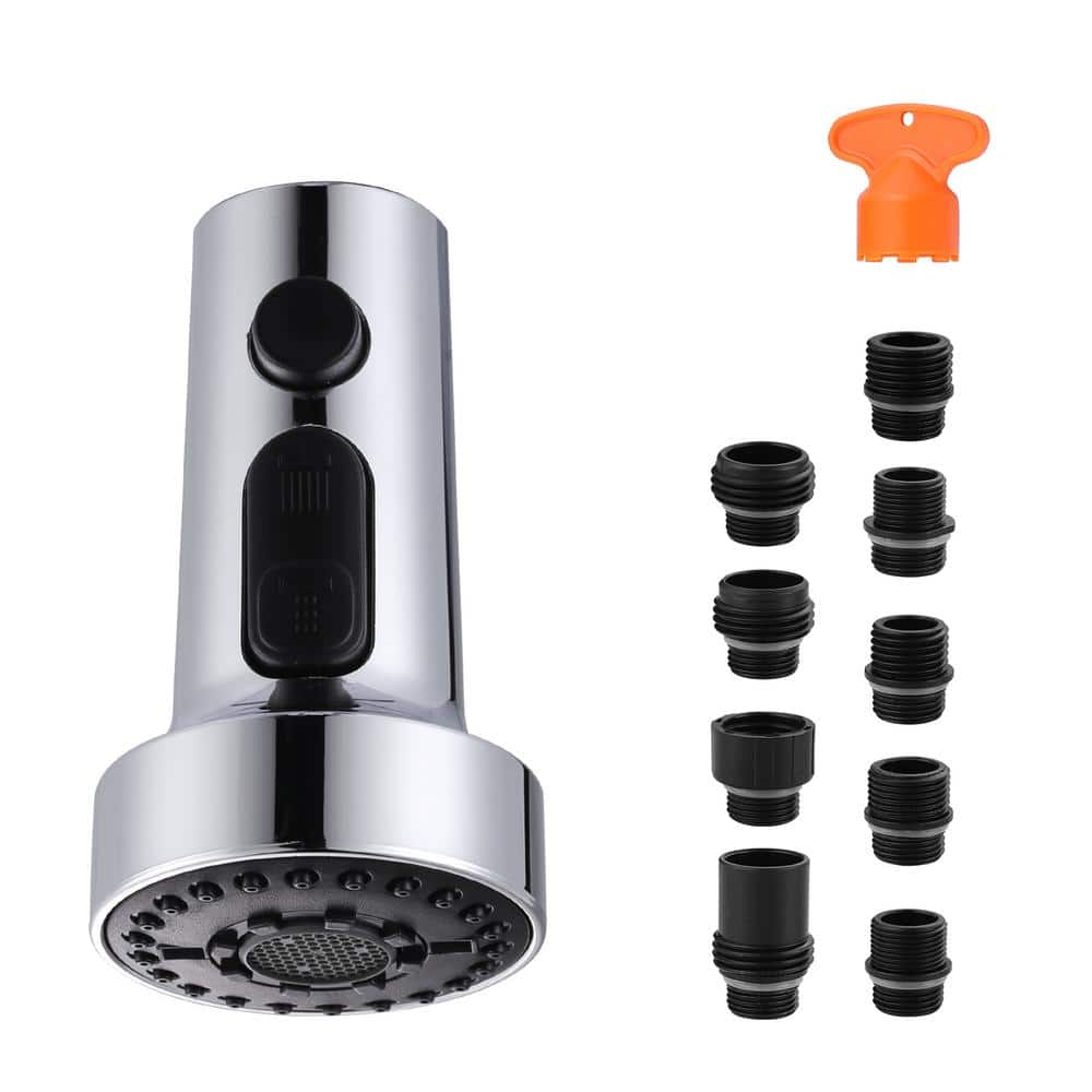 Wowow 3 Function Kitchen Faucets Head Replacement With 9 Adapters In