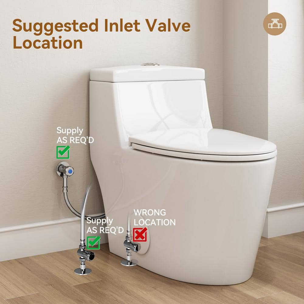 Greta White Elongated One-Piece Dual Flush Toilet
