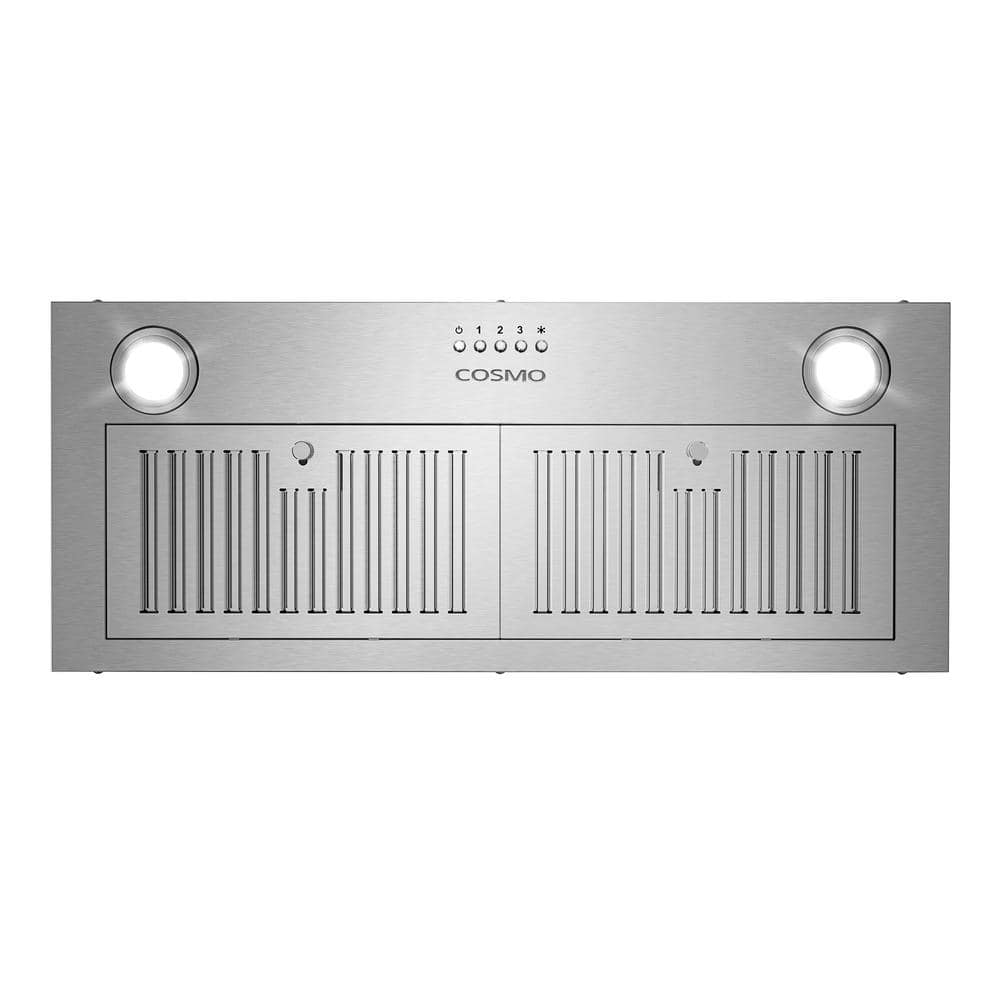 Cosmo 30-Inch Stainless Steel Insert Range Hood with LED Lights