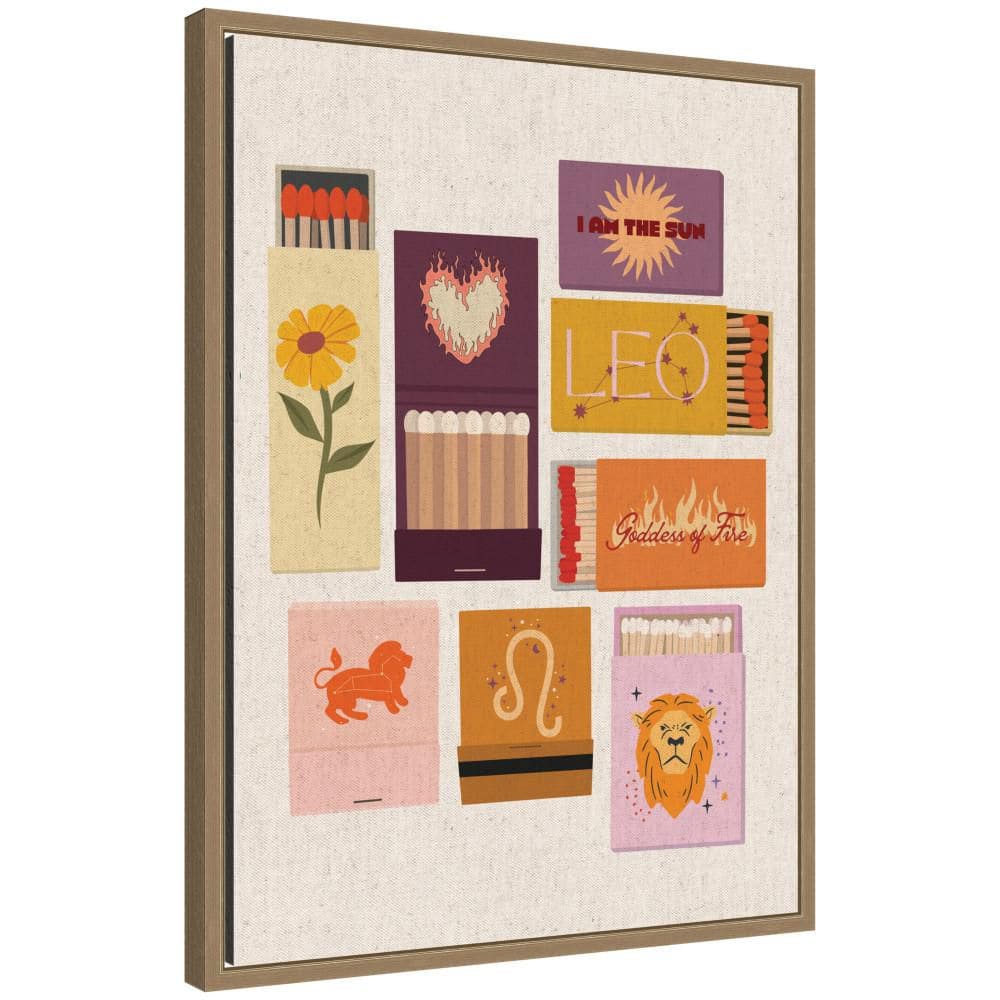 "Sylvie ""Leo Matchbooks Linen 14x18 FC"" by Megan Ryan Words Framed Glass Art Print 24 in. x 18 in." price history on PriceWatchPro