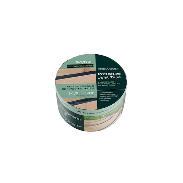 3-1/8 in. x 50 ft. Black Butyl Deck Joist Tape for under Decking Board