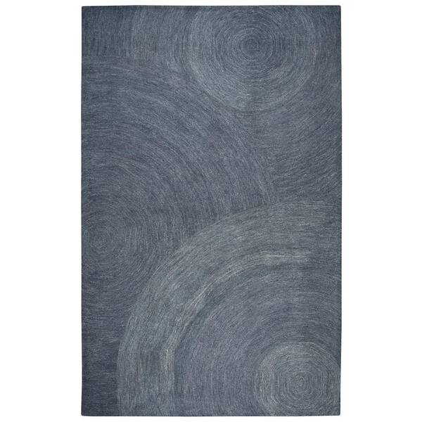 London Collection Gray 100 Wool 8 Ft, Swirl Area Rug