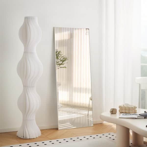 White 31 in. W x 70 in. H Rectangle Aluminum Full Length Mirror