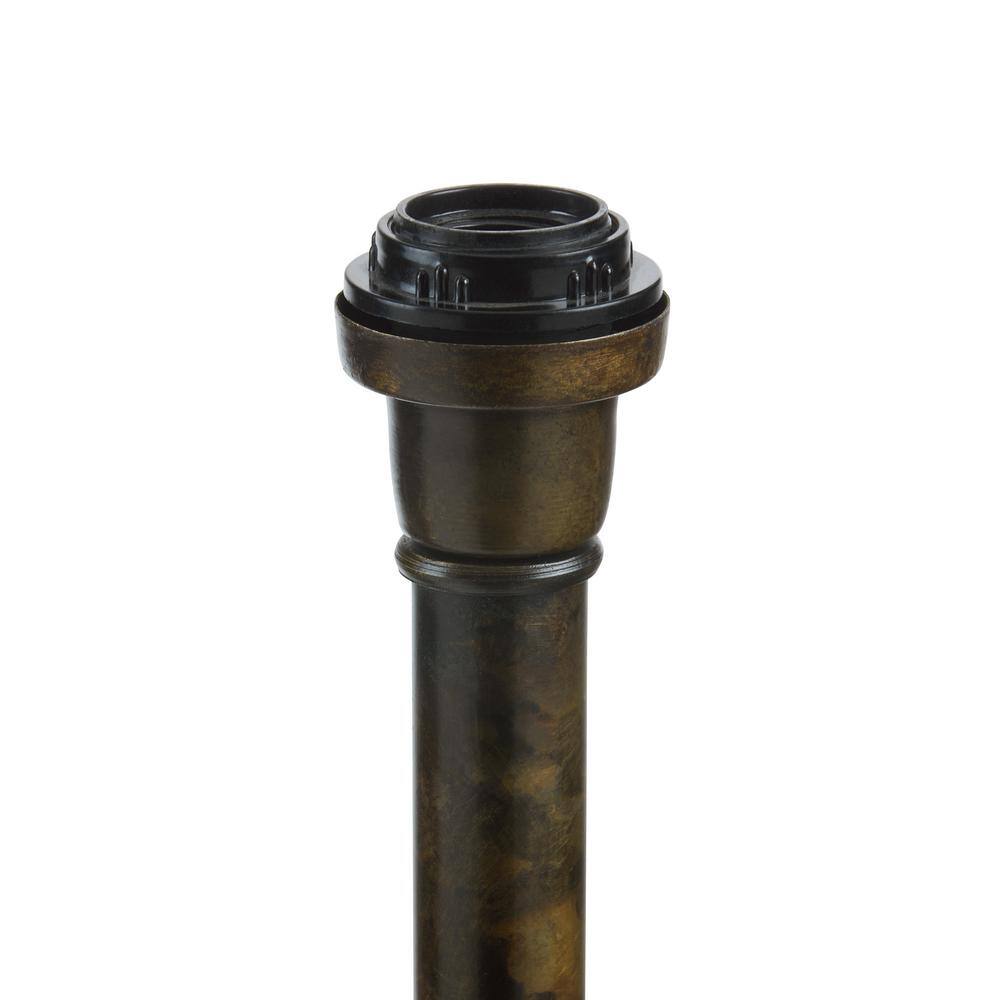 Antique Bronze and Gold Metal Candlestick Floor Lamp, 62.5"