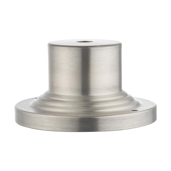 Brushed Nickel Cast Aluminum Outdoor Pier Mount Adaptors with Standard Fitter Diameter