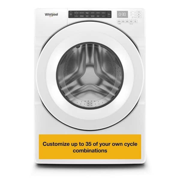 4.3 cu. ft. White Closet Depth Stackable Front Load Washing Machine with Single Dose Dispenser, ENERGY STAR