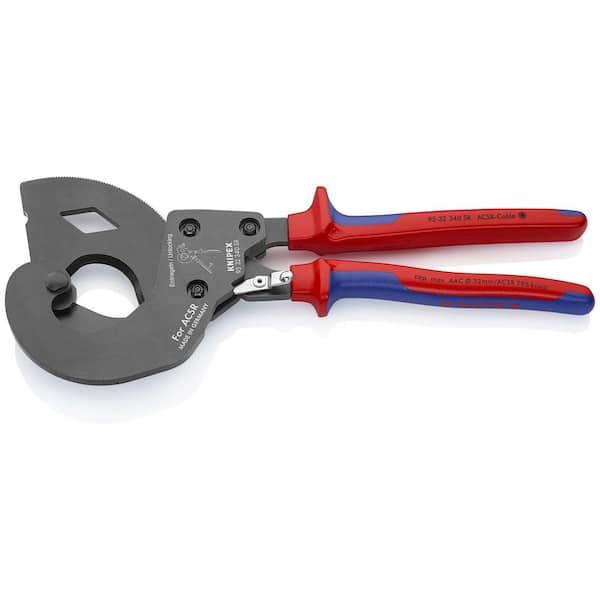 KNIPEX 13-25/64 in. ACSR Cable Cutter with Ratchet Action