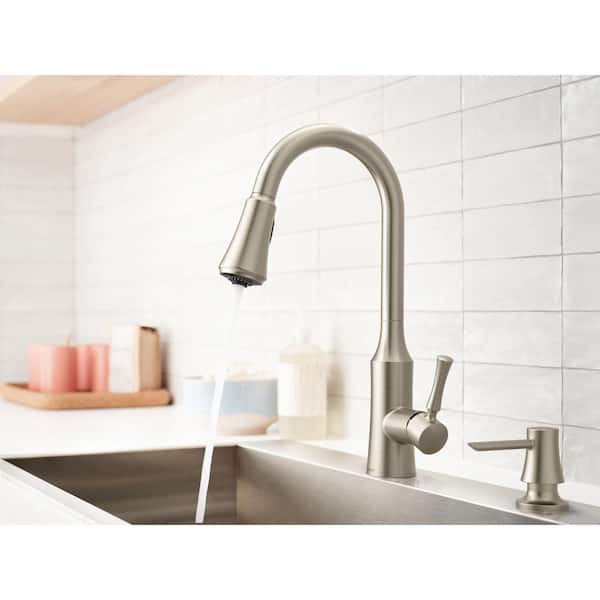 Moen Venango Single-Handle Pull-Down Sprayer Kitchen Faucet 87113SRS for sale online 