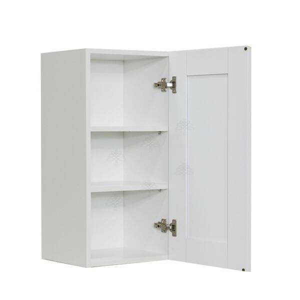 LIFEART CABINETRY Anchester Assembled 24x15x12 in. Wall Diagonal Cabinet with 1 Door in Dark Espresso