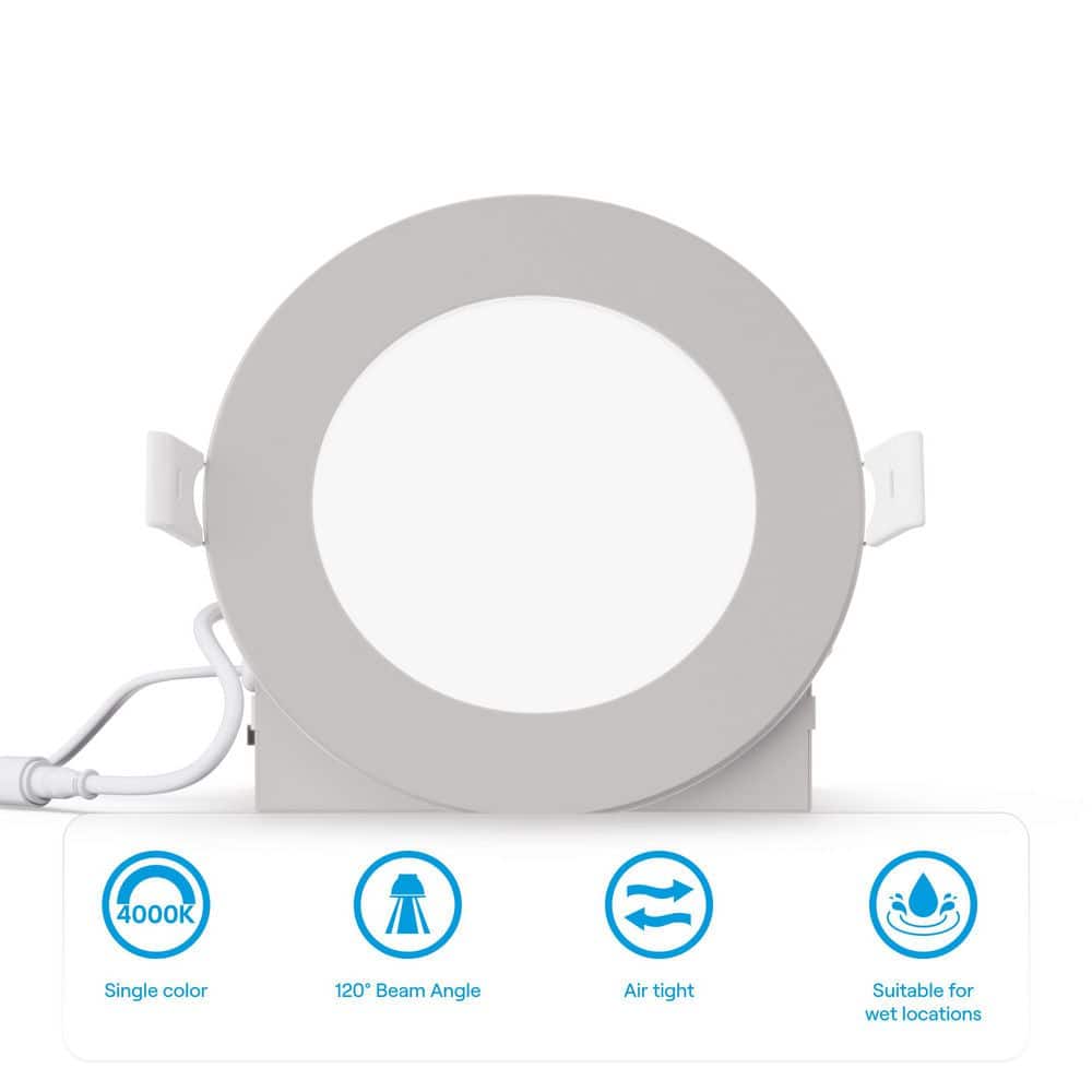Elite 4'' Round Cool White Aluminum LED Recessed Downlight