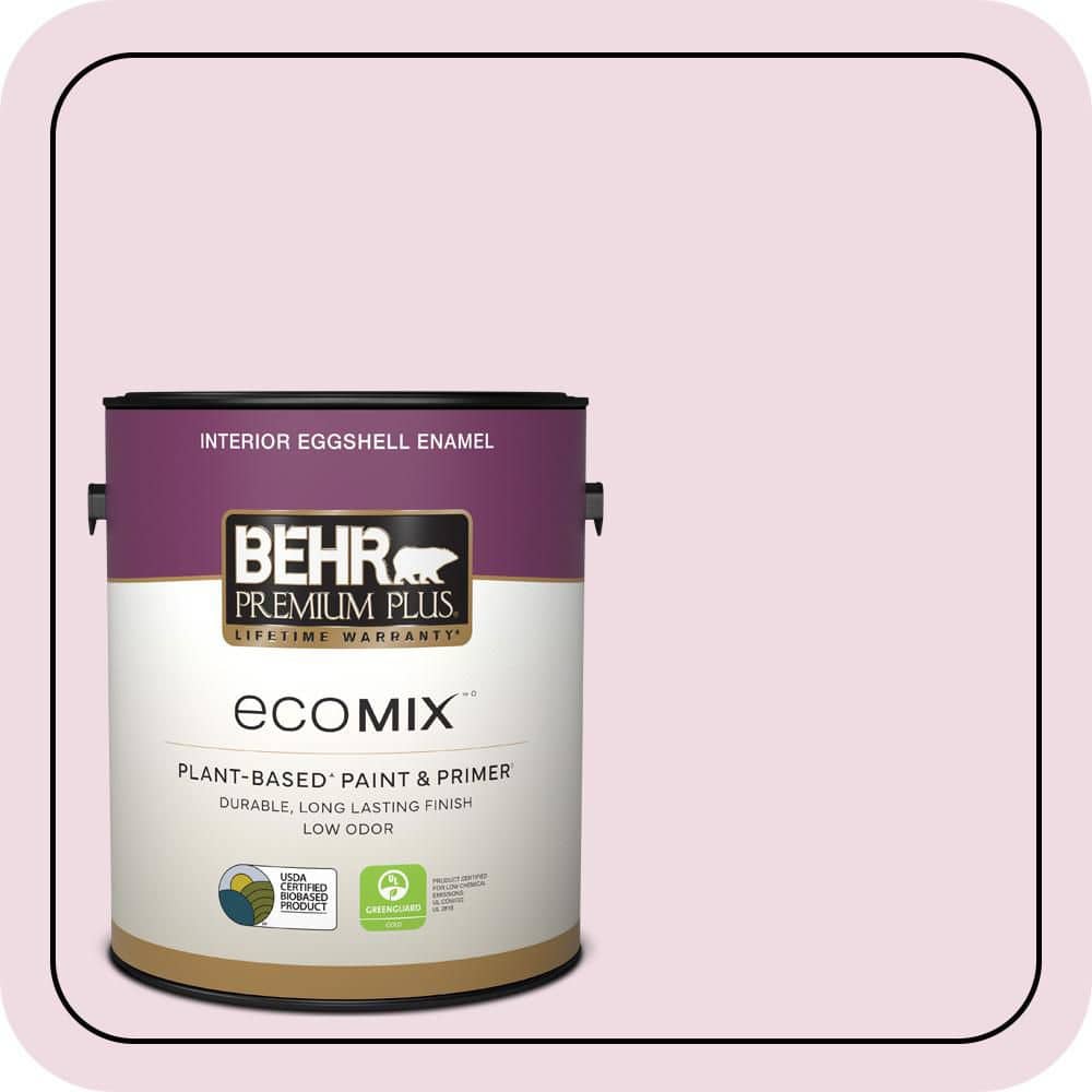 1 gal. #M130-1 Pink Posies Eggshell Enamel EcoMix Plant-Based Interior Paint & Primer price history on PriceWatchPro