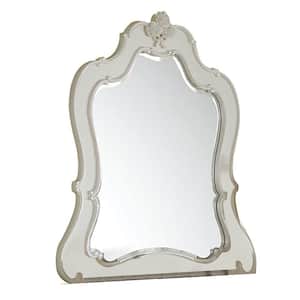 37 in. W x 40 in. H Pearl White Dresser Mirror