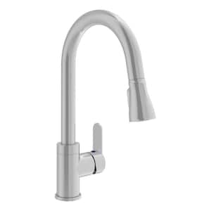 Identity Single-Handle Pull-Down Sprayer Kitchen Faucet in Stainless Steel
