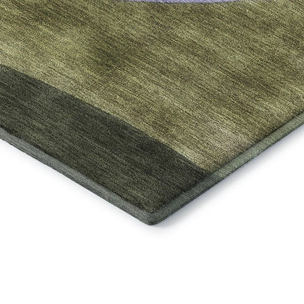 Mayfield Premium Machine Washable Abstract AMF2141 Purple 5 ft. x 7 ft. 6 in. Area Rug