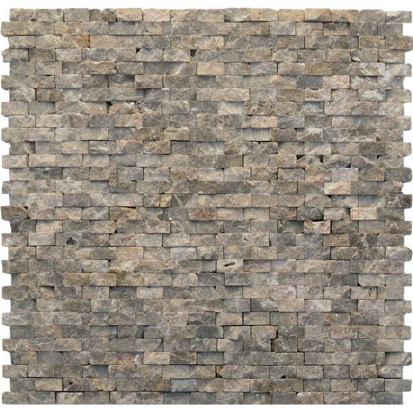 Solistone Modern Opera 12 in. x 12 in. x 9.5 mm Marble Natural Stone Mesh-Mounted Mosaic Wall Tile (10 sq. ft. / case)