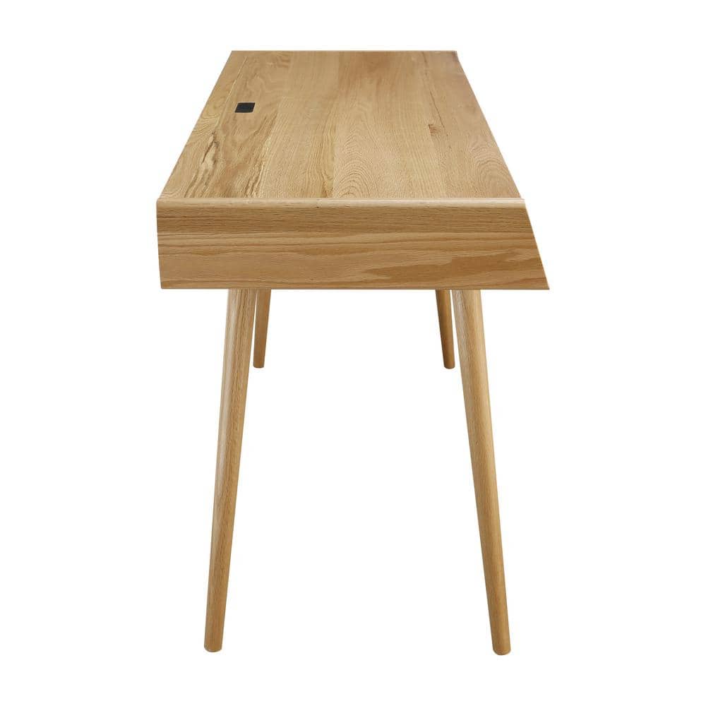 Oakwood Liberty Desk with Sliding Drawers & Built-in USB Ports