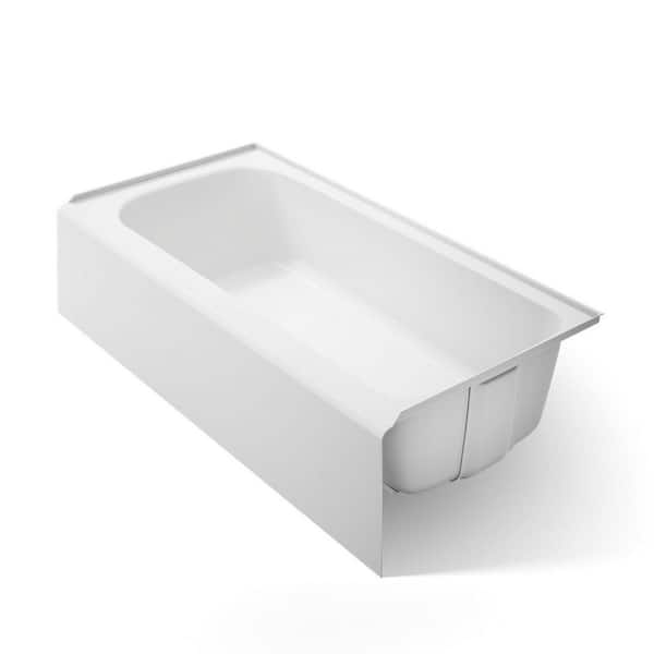 Avec 72 in. x 36 in. Soaking Bathtub with Right Drain in White