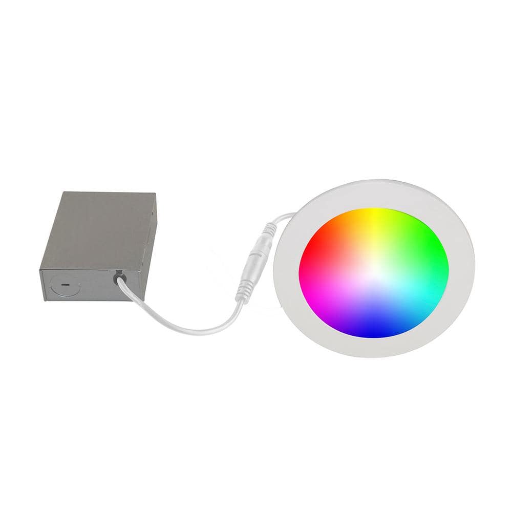 6.75'' White Matte LED Recessed Lighting Kit with Smart Control