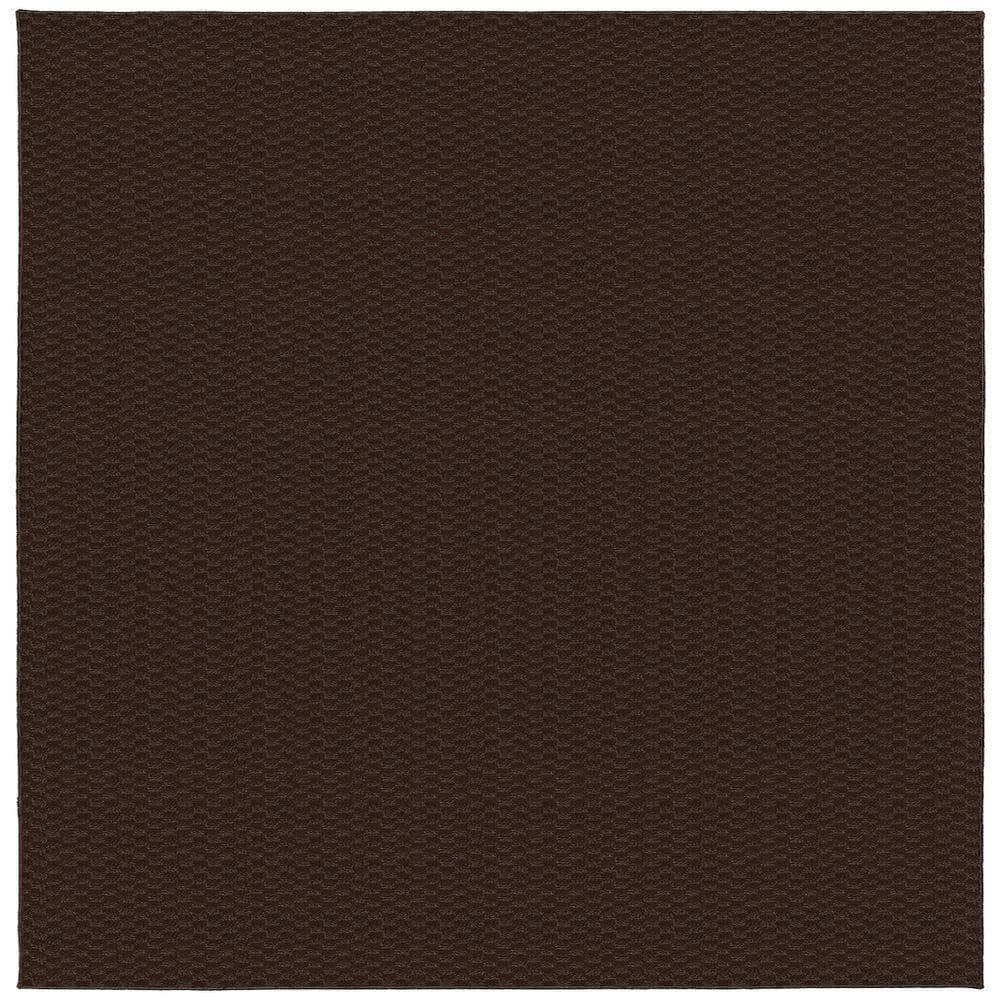 Garland Rug Medallion Chocolate 12 ft. x 12 ft. Square Area Rug MA-00 ...