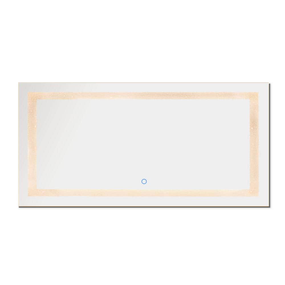 Edison 72 in. W x 38 in. H Frameless Rectangular LED Light Bathroom Vanity 