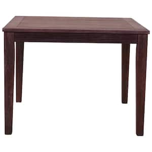 Bridgeport II Dining Table 39 in. x 39 in. Stained Eucalyptus Wood Knock Down Packing