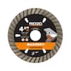 RIDGID 4-1/2 in. Masonry Cutting Turbo Rim Diamond Saw Blade