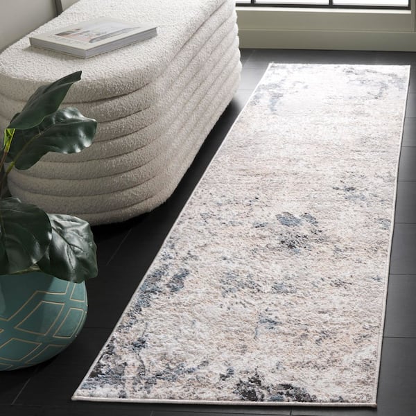 Quincy 2 ft. x 8 ft. Ivory/Beige Abstract Runner Rug