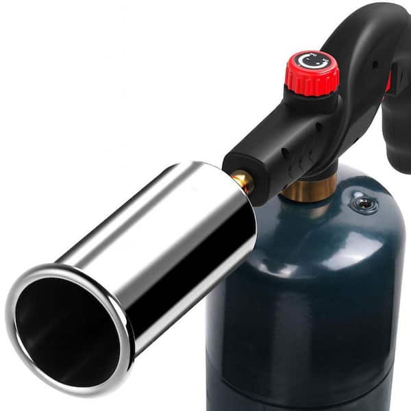 Handheld Metal Propane Torch Gun Adjustable Flame Kitchen Blow Torch with Piezo Ignition