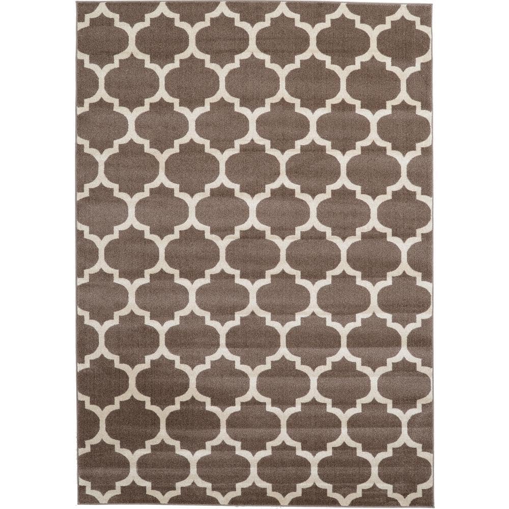 Trellis Philadelphia Medium Brown/Beige 7 ft. x 10 ft. Area Rug price history on PriceWatchPro