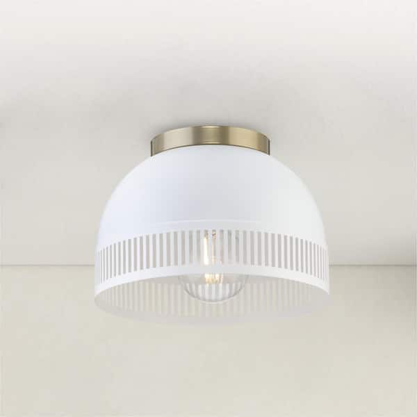 Progress Lighting Avec 10 in. 1-Light Champagne Bronze Transitional Flush Mount Light